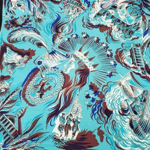 Vintage 1950/1960s Patriotic American Print Scarf-33x33-Liberty-Founding Fathers